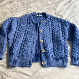 H&M Blue Chunky Cardigan size M